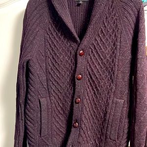 Mens medium maroon banana republic cardigan
